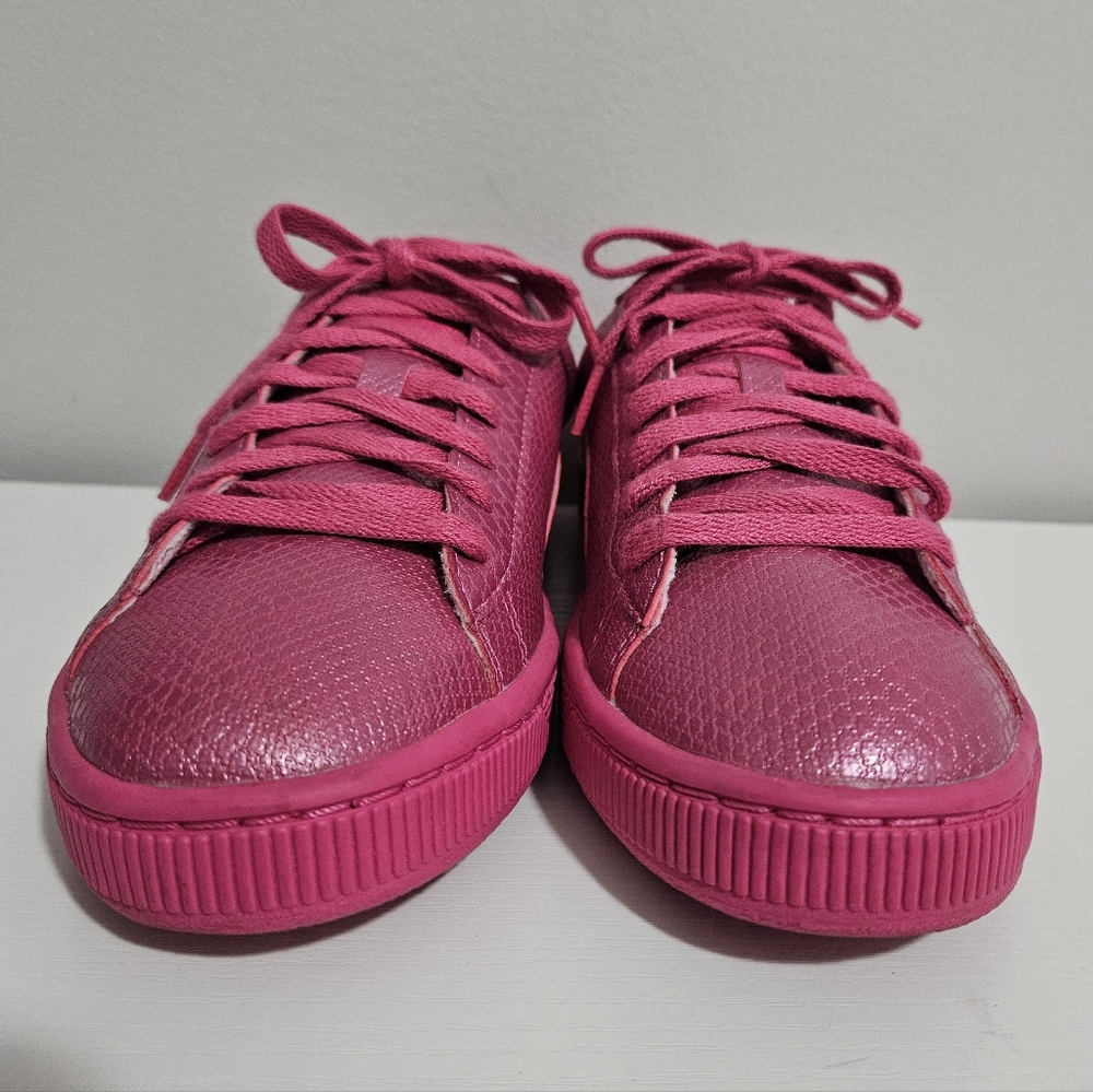 Puma Classic Pink Snake Skin Shoes Size 10 - Picture 4 of 10